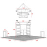 6x6m Island Booth with 360 Photo Booth & Tiered Hanging Sign