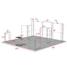 6x6m Magnetic Booth Kit with Y-Shape Walls & Reception Counter