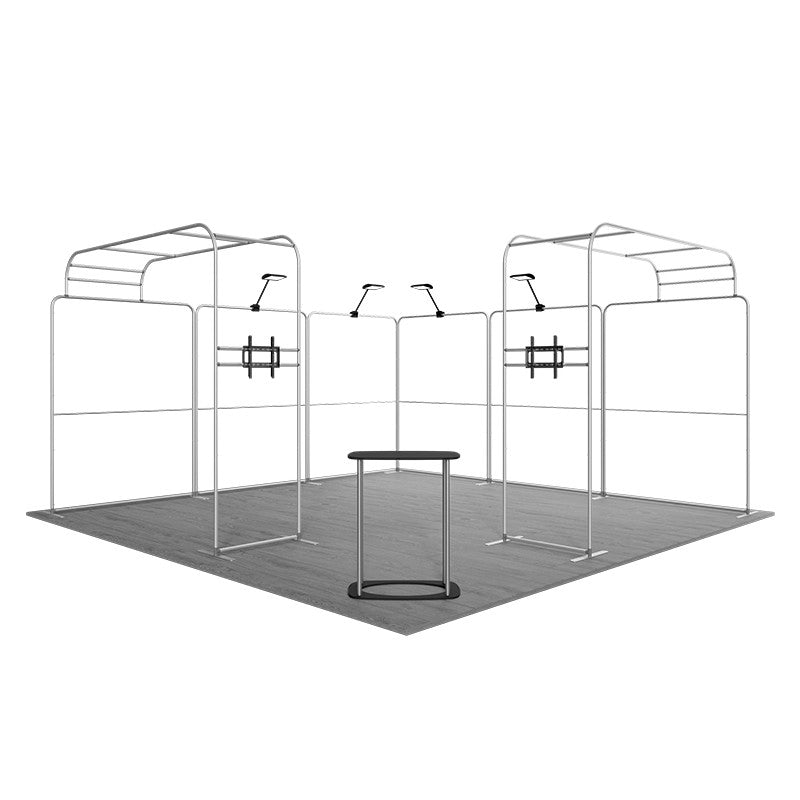 6x6m Magnetic Booth Kit with 2 TV Displays & Counter