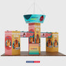 9x6m Cubic Tower Booth Kit with Hanging Banner & 2 Counters