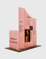 2x2m Magnetic Fabric Booth Wall with 5 Straight Panels