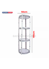 Exhibition Display Showcase with 4-Layer Shelves