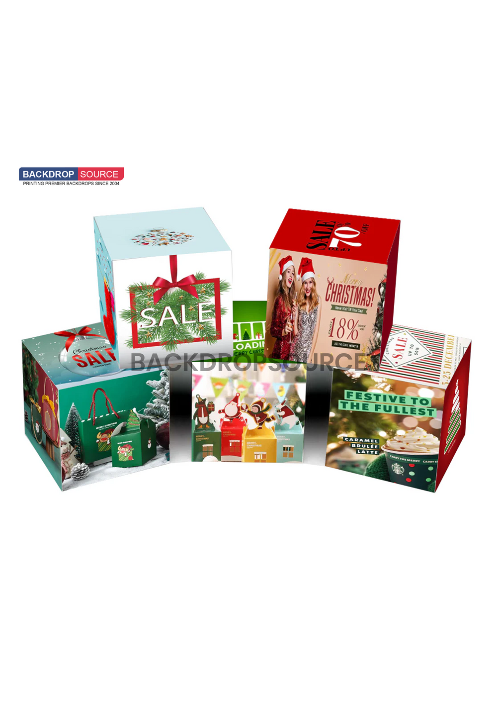 5 set of Stretch Fabric Displays for Product Showcase