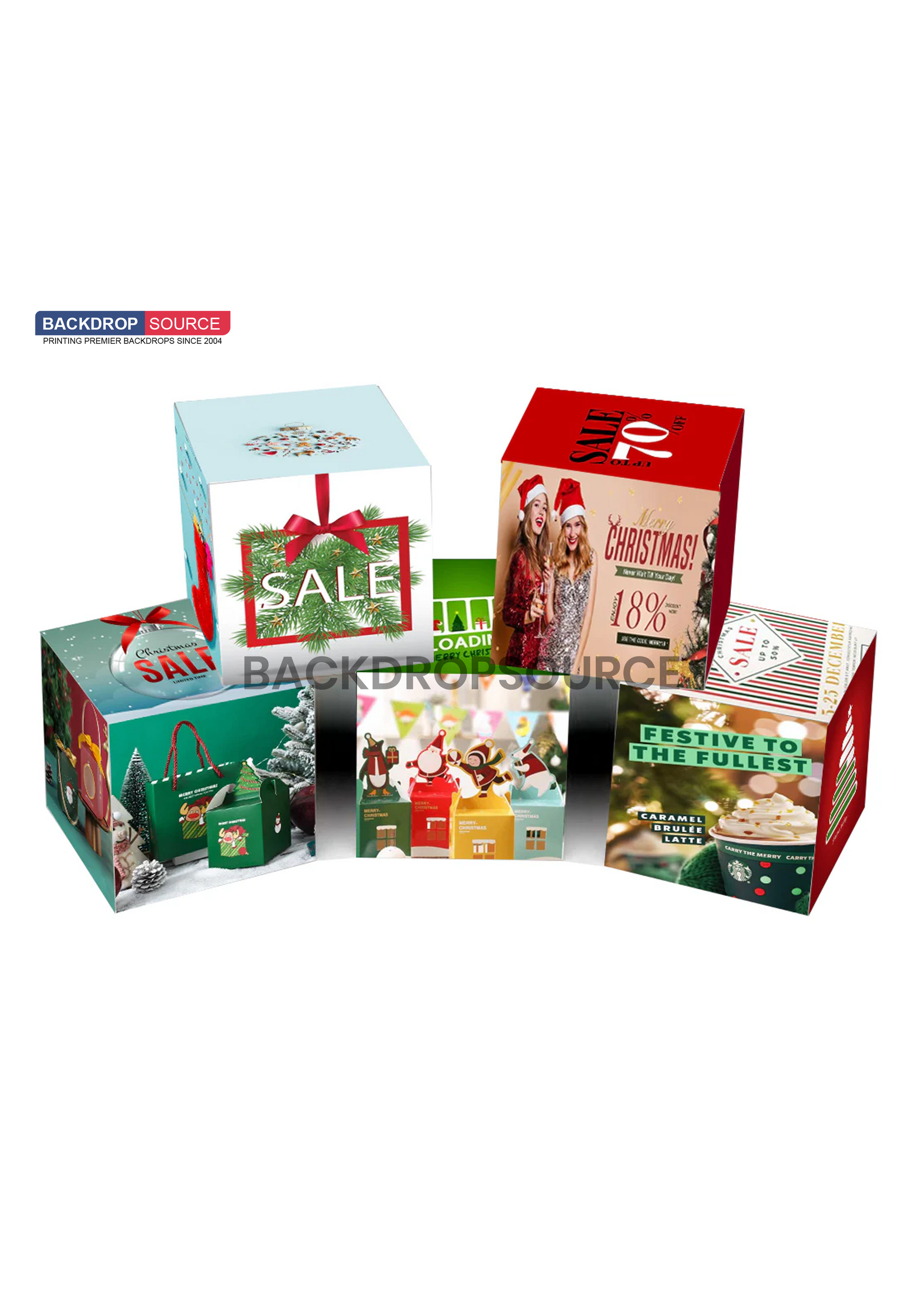 5 set of Stretch Fabric Displays for Product Showcase