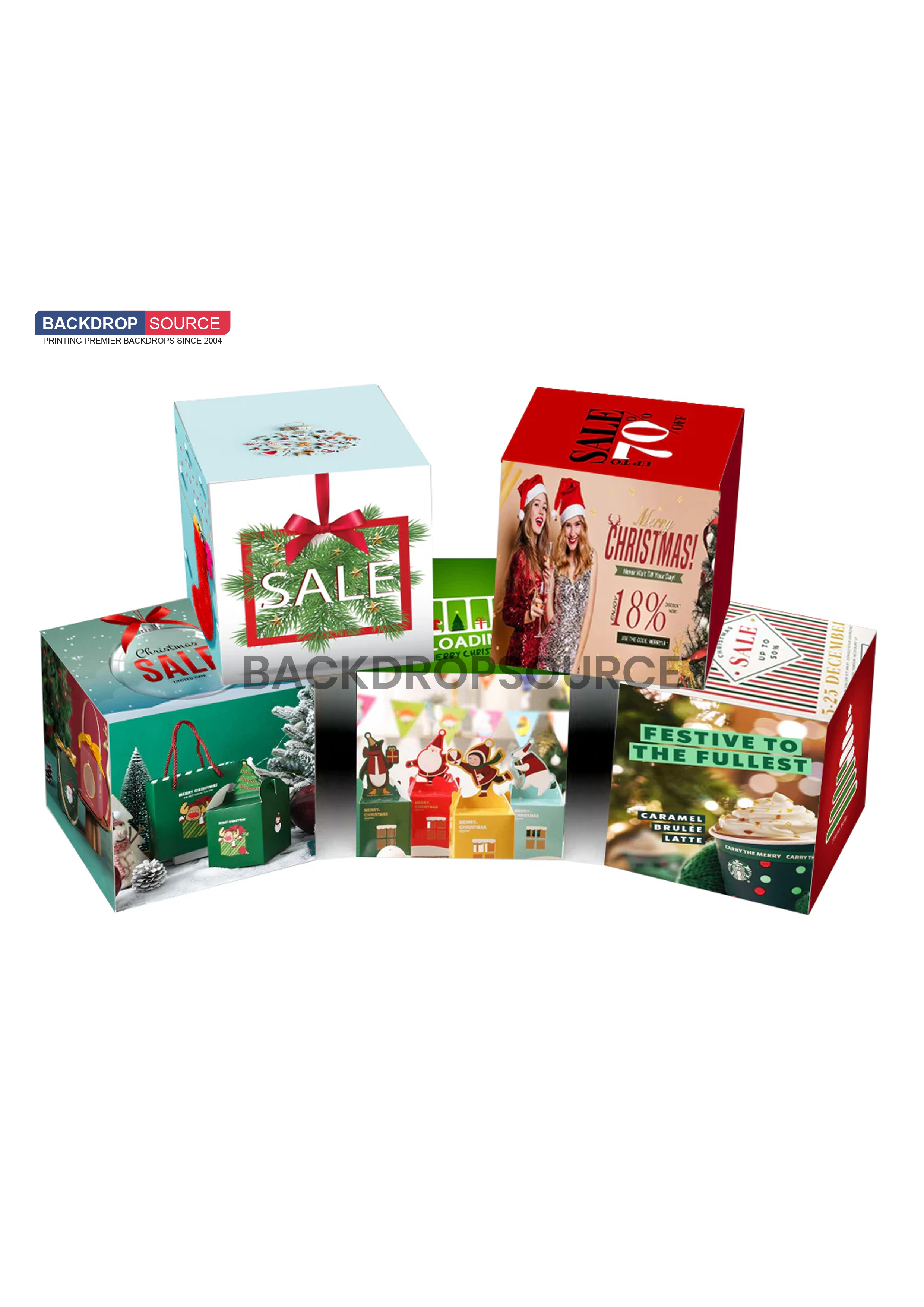 5 set of Stretch Fabric Displays for Product Showcase