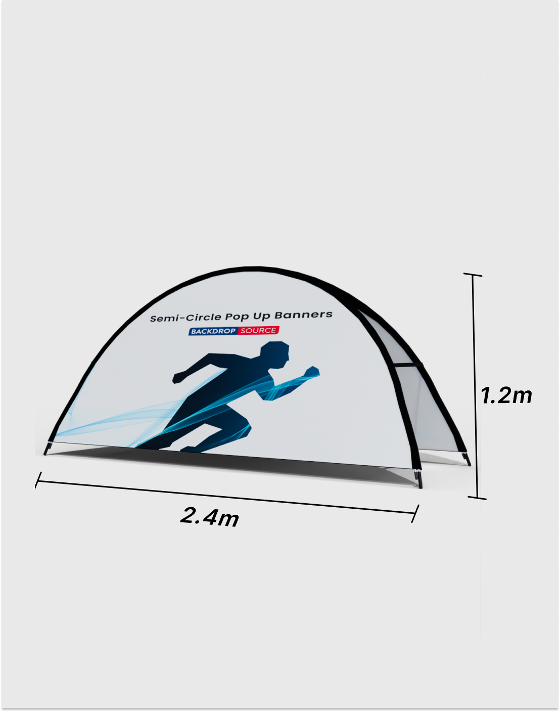 Semi-Circle Pop Up Banners ( Double Side Printed)