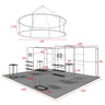 6x6m Booth Kit with 6m 3D Backdrop, TV Shelving & 4 Counters