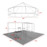 6x6m Island Booth with 3D Fabric Walls & Circular Hanging Sign