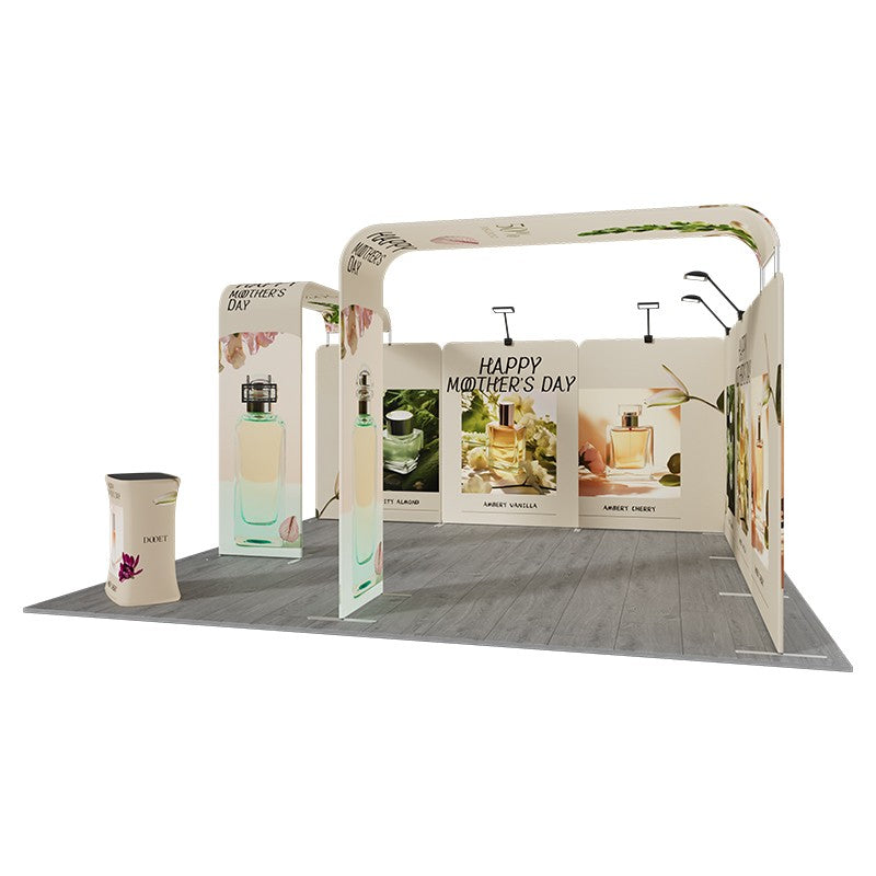 6x6m Magnetic Booth Kit with 2 TV Displays & Counter