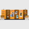 3x6m Magnetic Curved Wall Booth Kit with 2 Counters