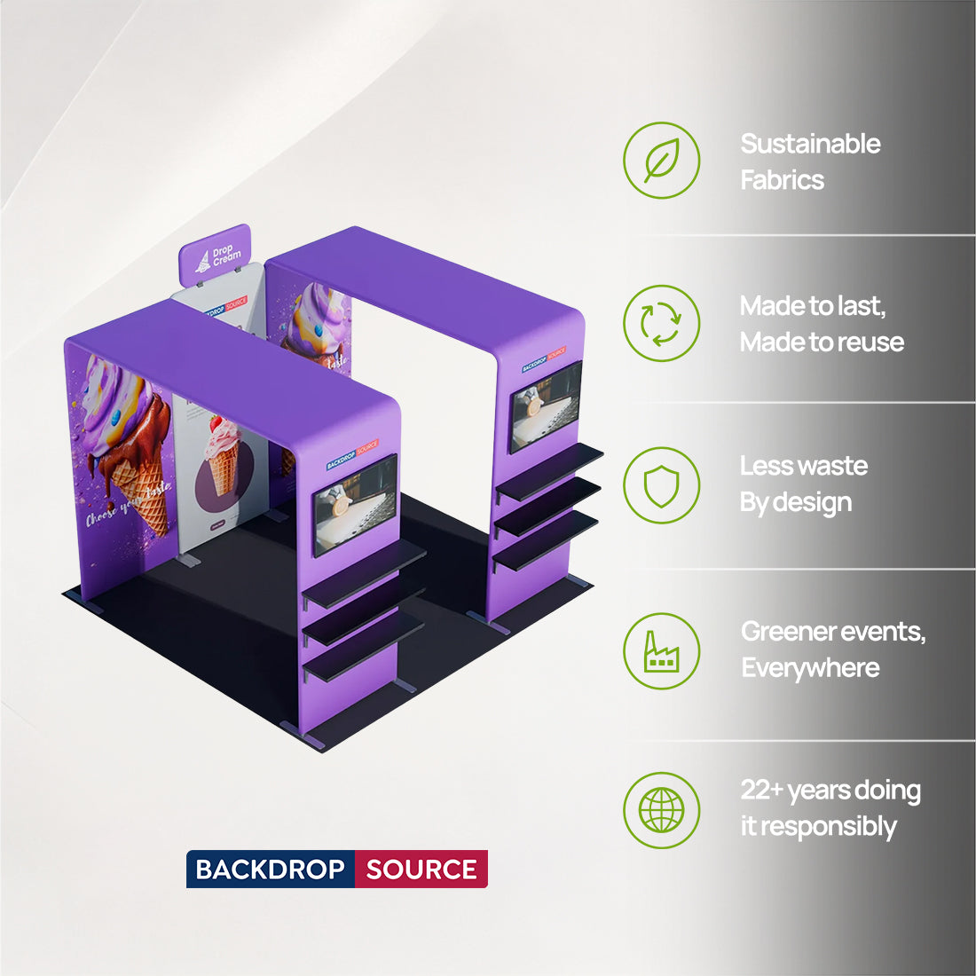 Portable Exhibit Display 3m x 3m - Model 35