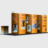 3x6m Magnetic Curved Wall Booth Kit with 2 Counters