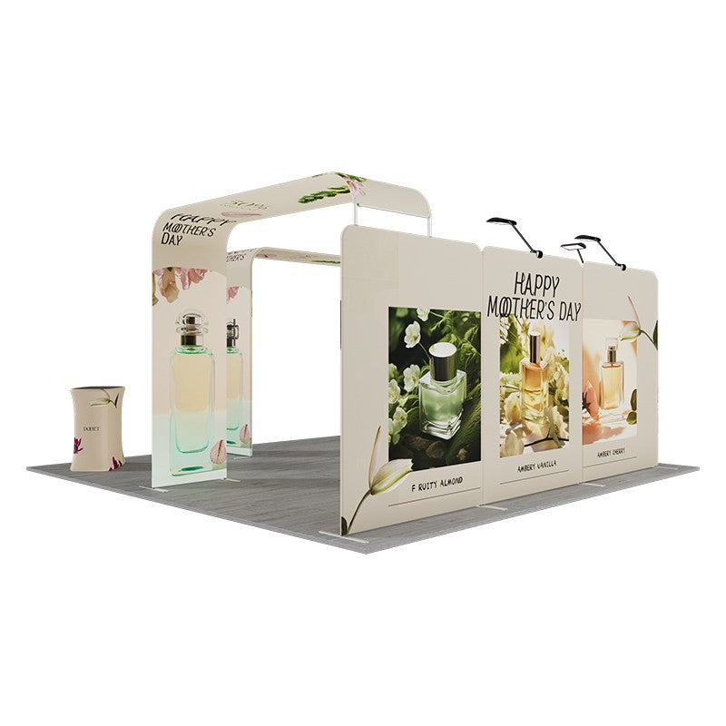 6x6m Magnetic Booth Kit with 2 TV Displays & Counter