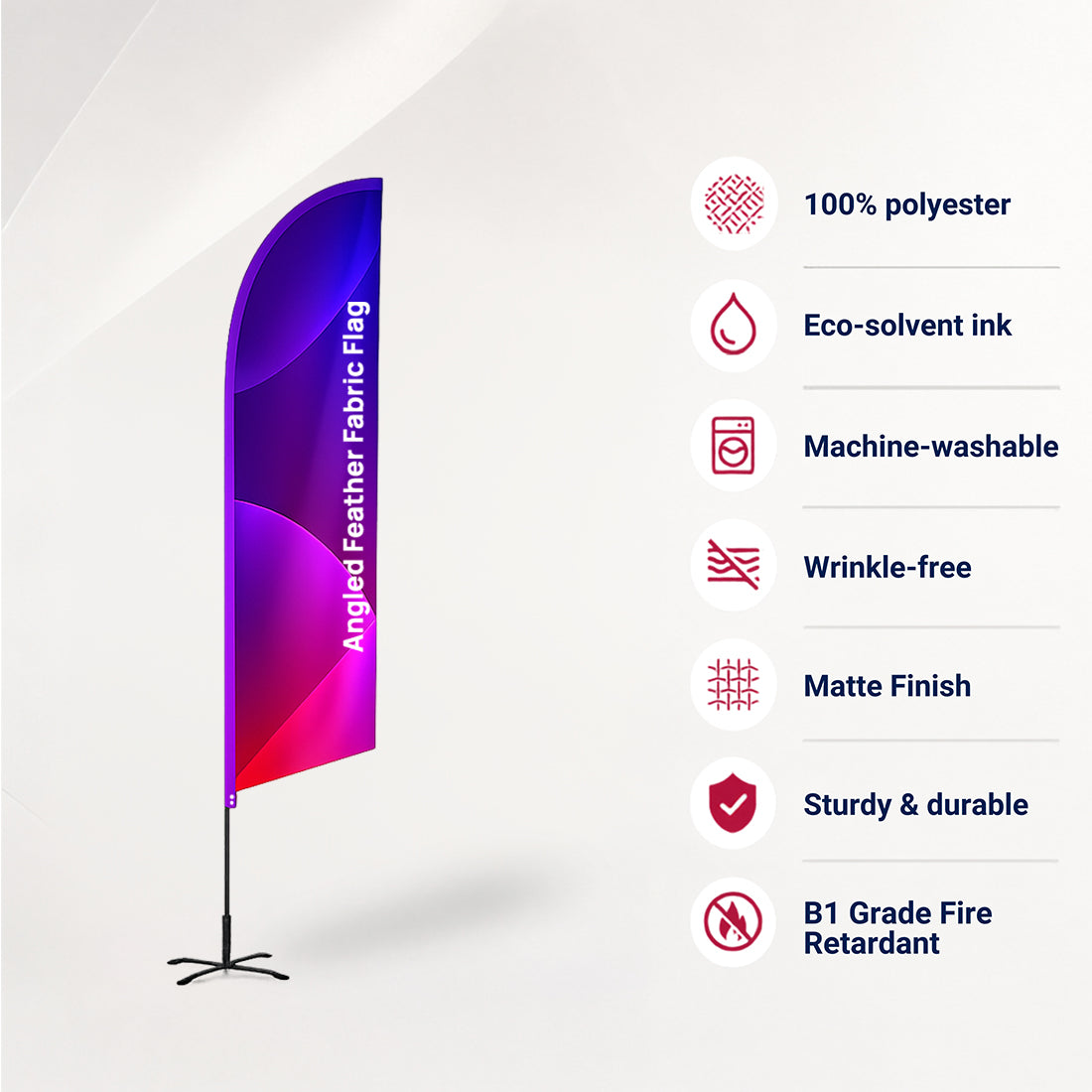 Angled Feather Flag with Uni-Fit Pole