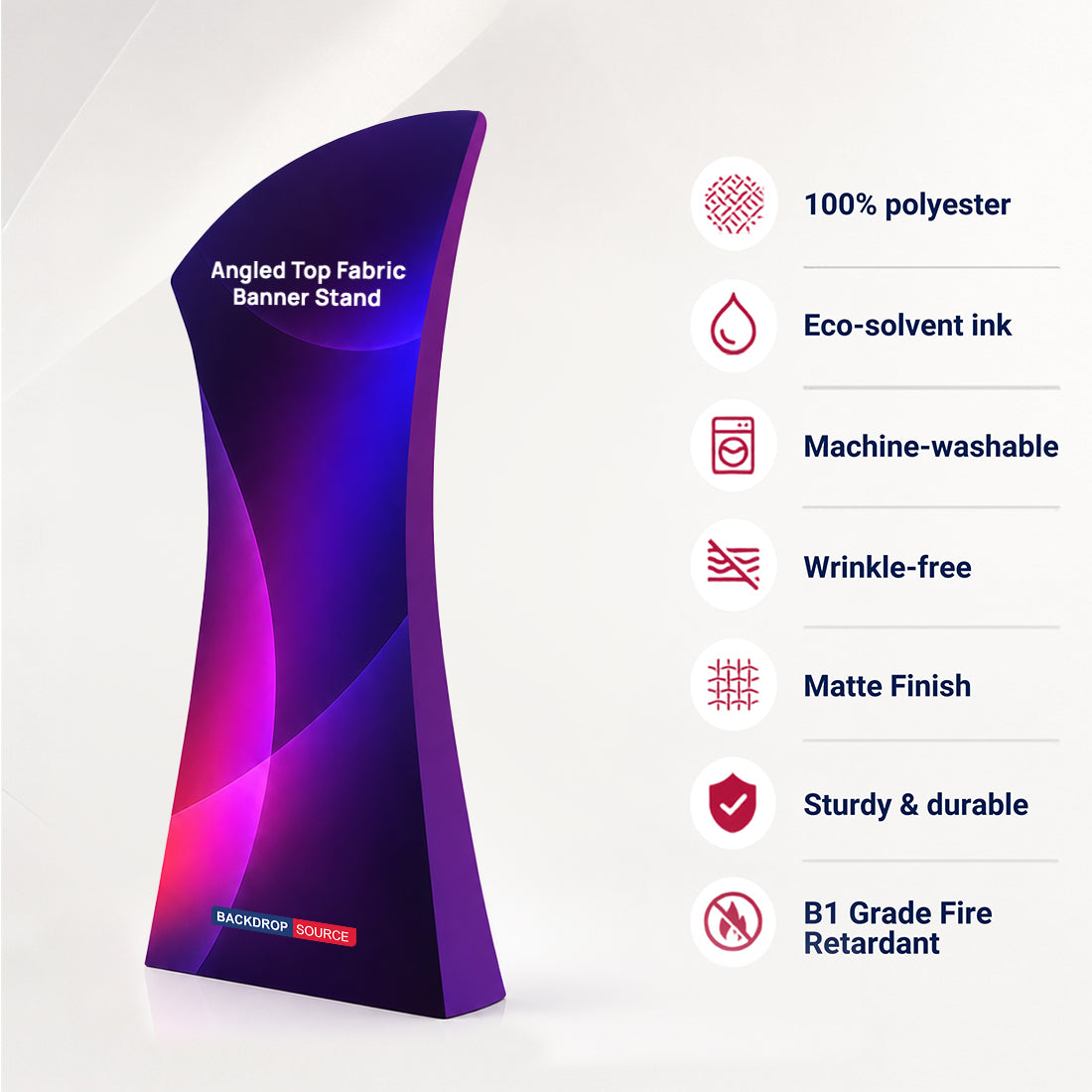 Angled Top Fabric Banner Stand