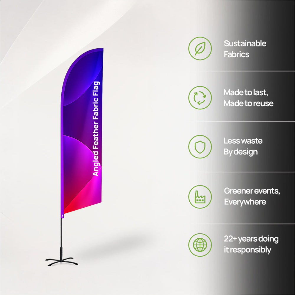 Angled Feather Flag with Uni-Fit Pole