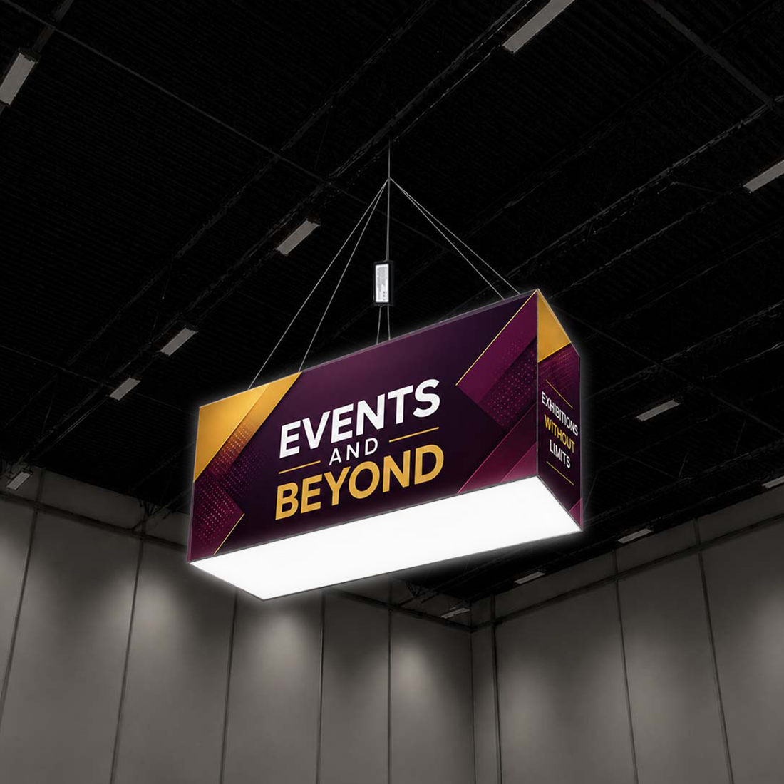 Backlit Rectangle Hanging Banner