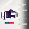 3m x 3m Fabric Canopy Kit with L-Shaped Wings & 4 TV Displays