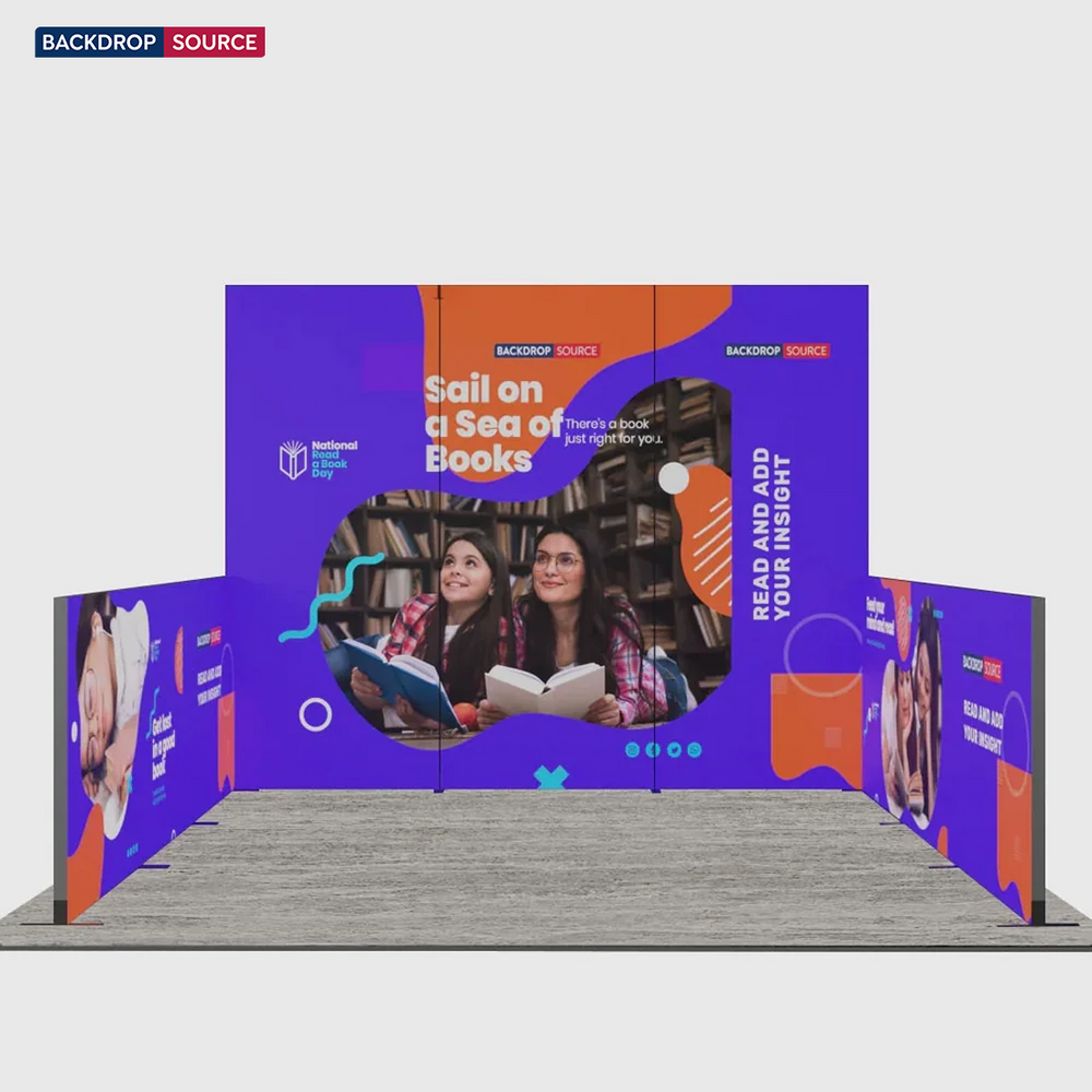 3m Folding SEG Booth Kit with U-Shape Wall & 6 Sidewalls