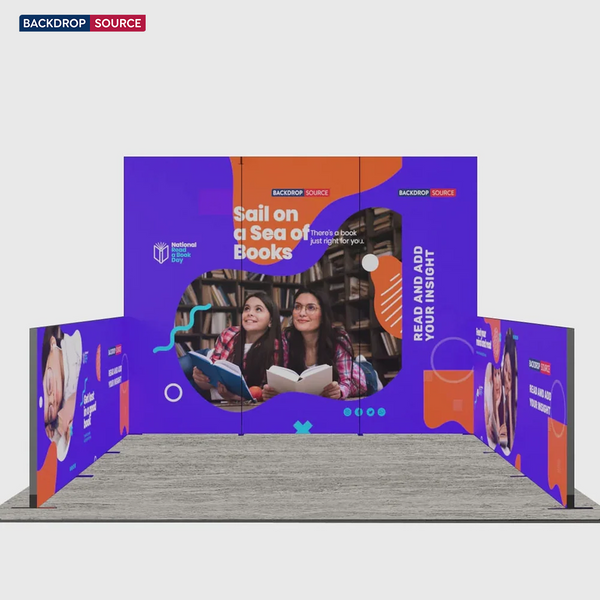3m Folding SEG Booth Kit with U-Shape Wall & 6 Sidewalls
