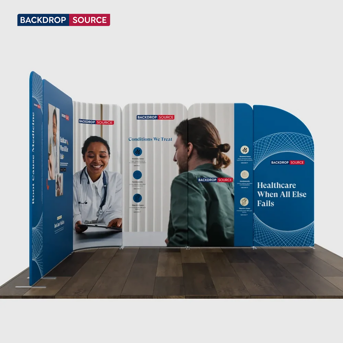 3x3m Magnetic Fabric Booth Wall with Modular Panels