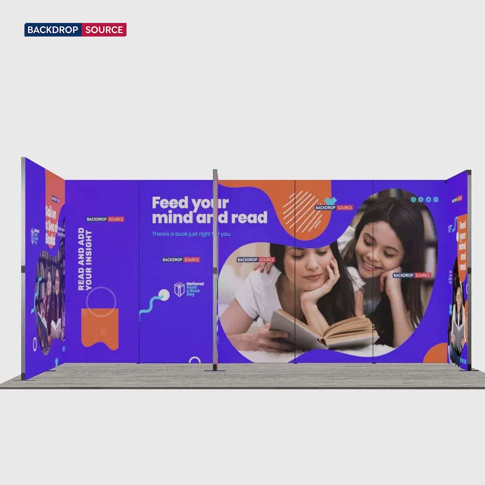 6m Folding SEG U-Shape Booth Kit with Centre Divider
