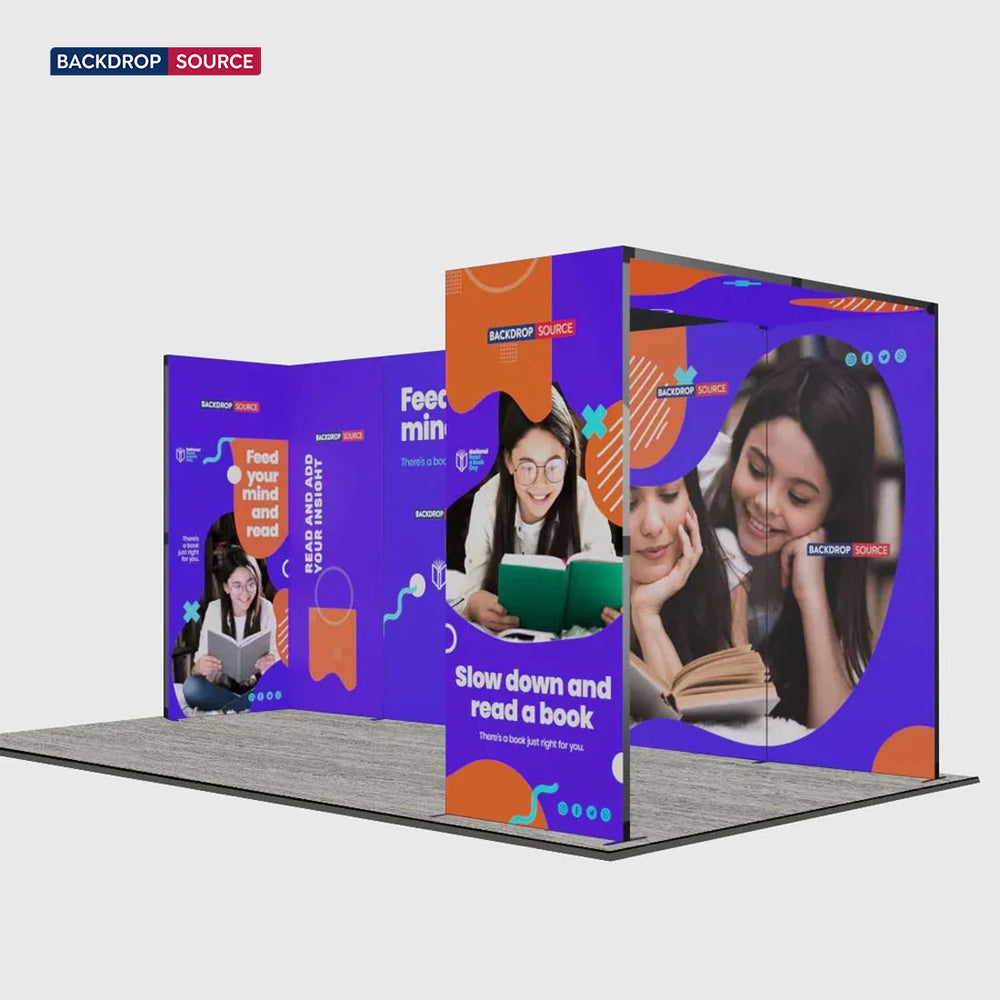 6m Folding SEG Booth Kit with Arch & Corner Sidewall