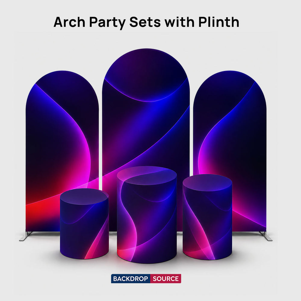 Arch Party Sets Backdrop with Plinth - Model 1