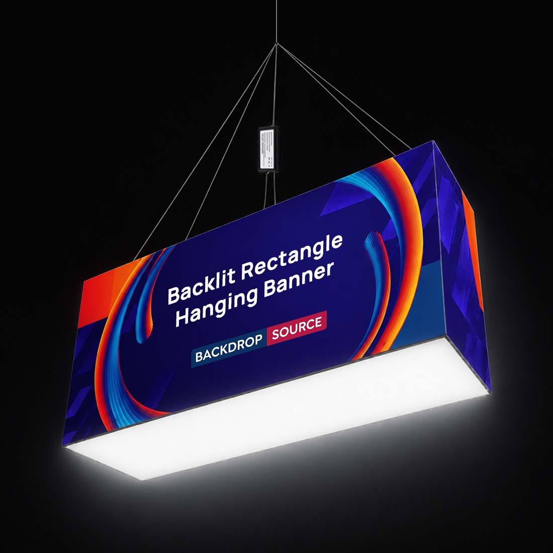 Backlit Rectangle Hanging Banner