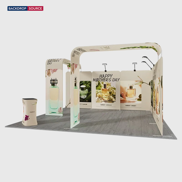 6x6m Magnetic Booth Kit with 2 TV Displays & Counter