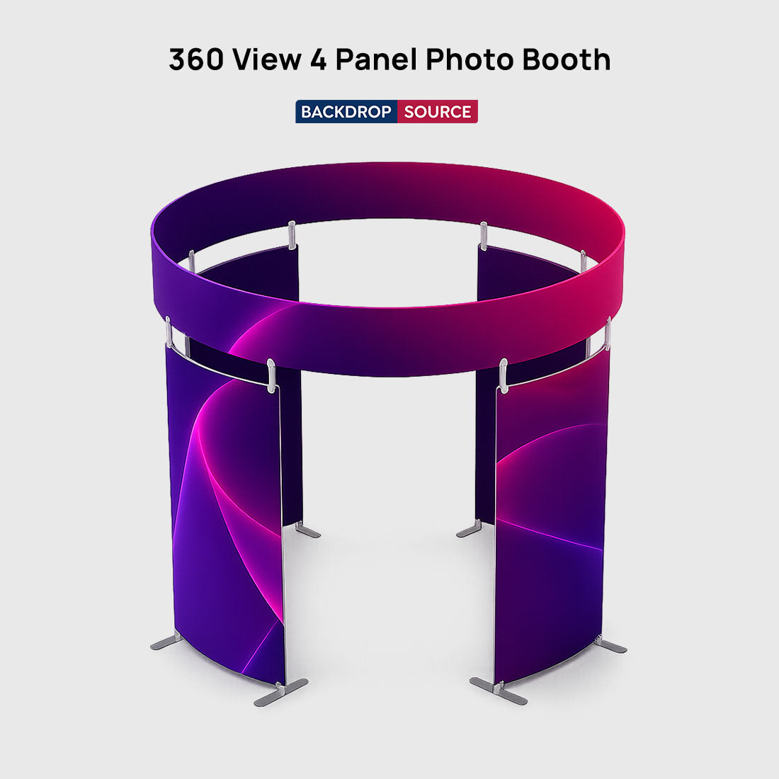 360 View 4 Panel Photo booth Enclosure
