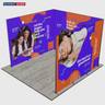 3m Folding SEG Booth Kit with Wing Sidewalls