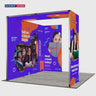 3m Folding SEG Booth Kit with 4-Panel Backwall & L-Arch