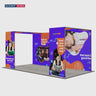 6m Folding SEG Backwall Kit with Arch Header