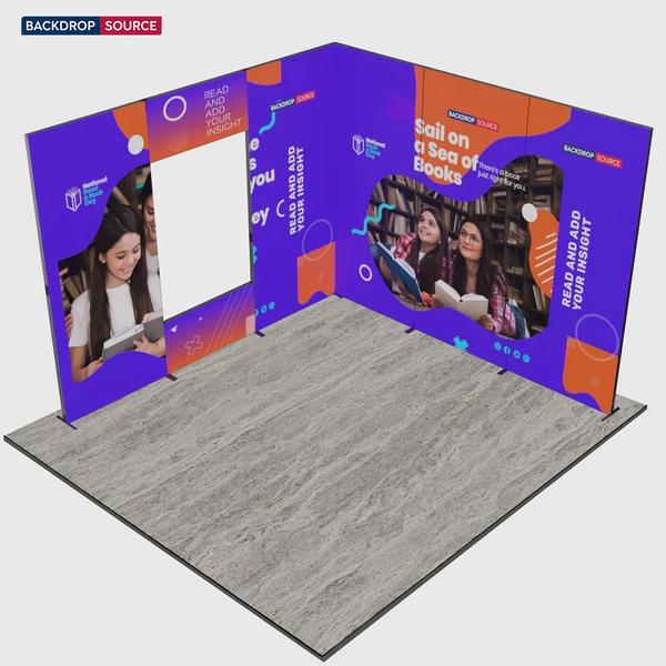 3m Folding SEG Backwall Kit with Short Side Returns