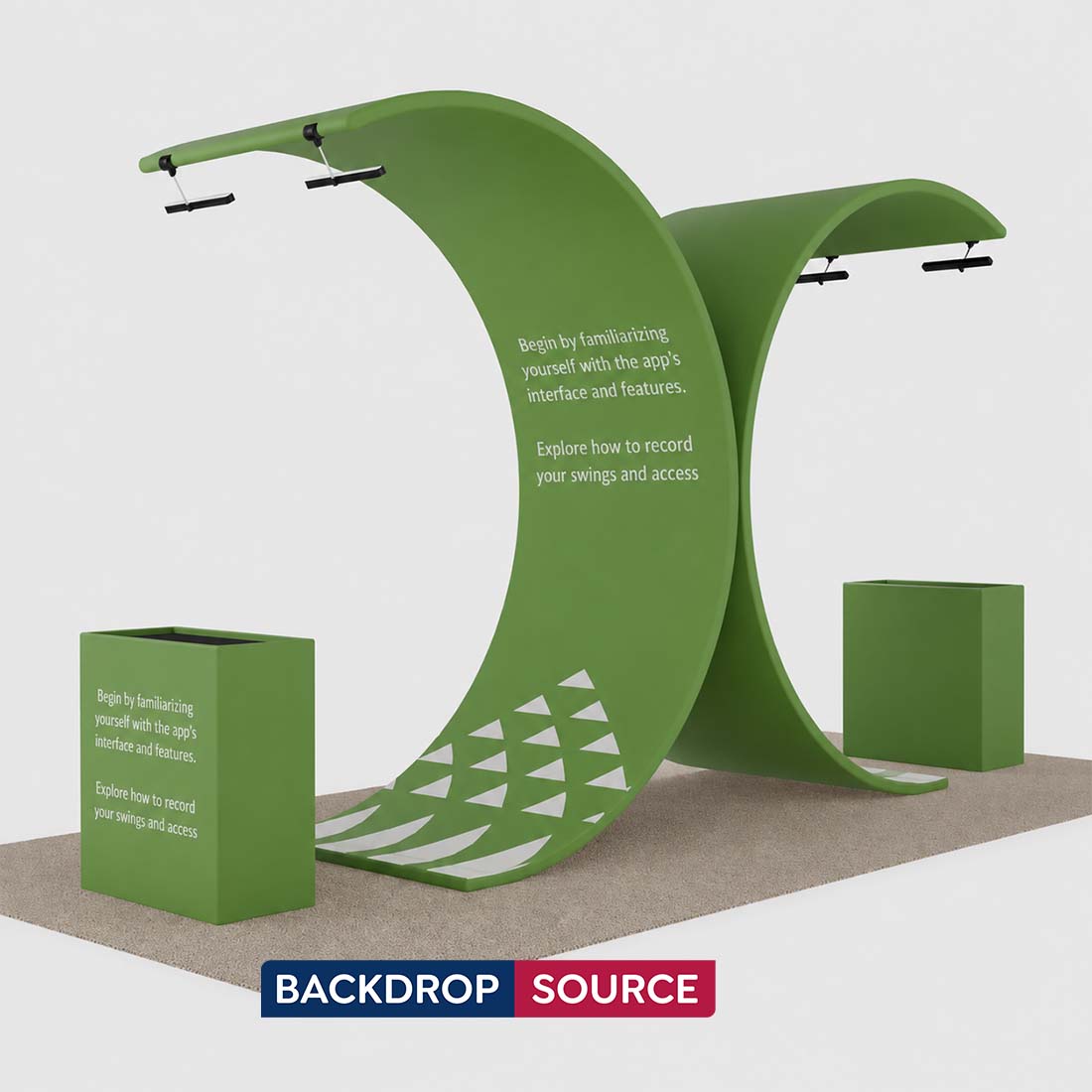 3x6m C-Arch Booth Kit with 2 Counters