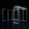 4.5x3m Backlit SEGO Booth Kit with L-Arches & 4 Sidewalls
