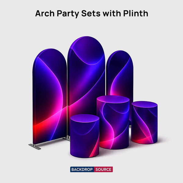 Arch Party Sets Backdrop with Plinth - Model 1