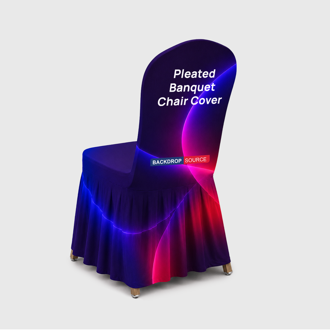 Pleated Banquet Chair Cover