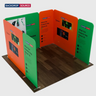 3x3m Magnetic Fabric Booth Wall with 6 Straight Panels