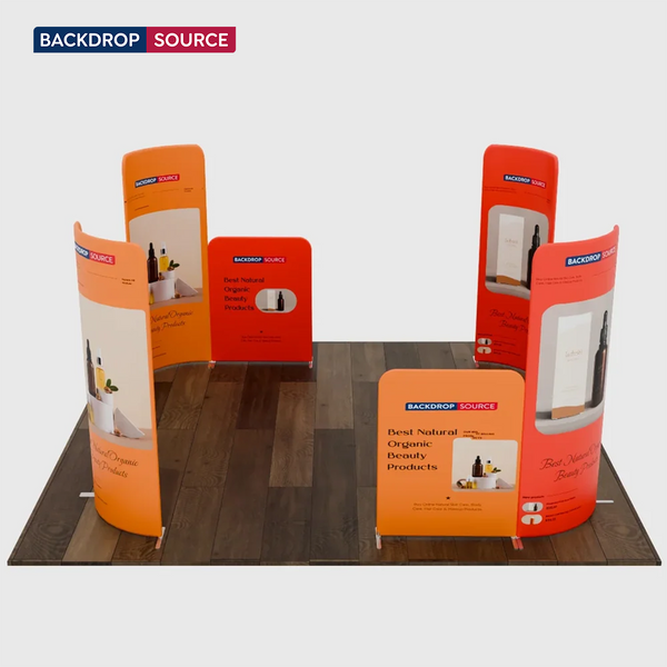 4x3m Magnetic Fabric Booth Wall with 8 Panels