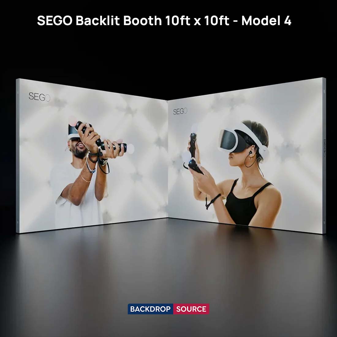 3x3m Backlit SEGO L-Shape Lightbox Wall Kit