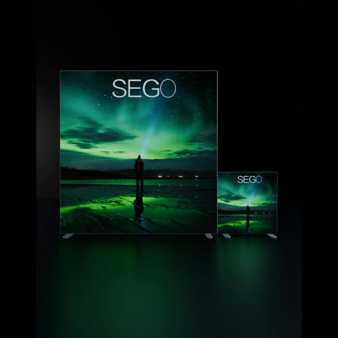 3x3m Backlit SEGO Booth Kit with Tall & Short Lightbox Walls