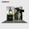 3x3m Fabric Wall Booth Kit with TV Mount & Inclined Display
