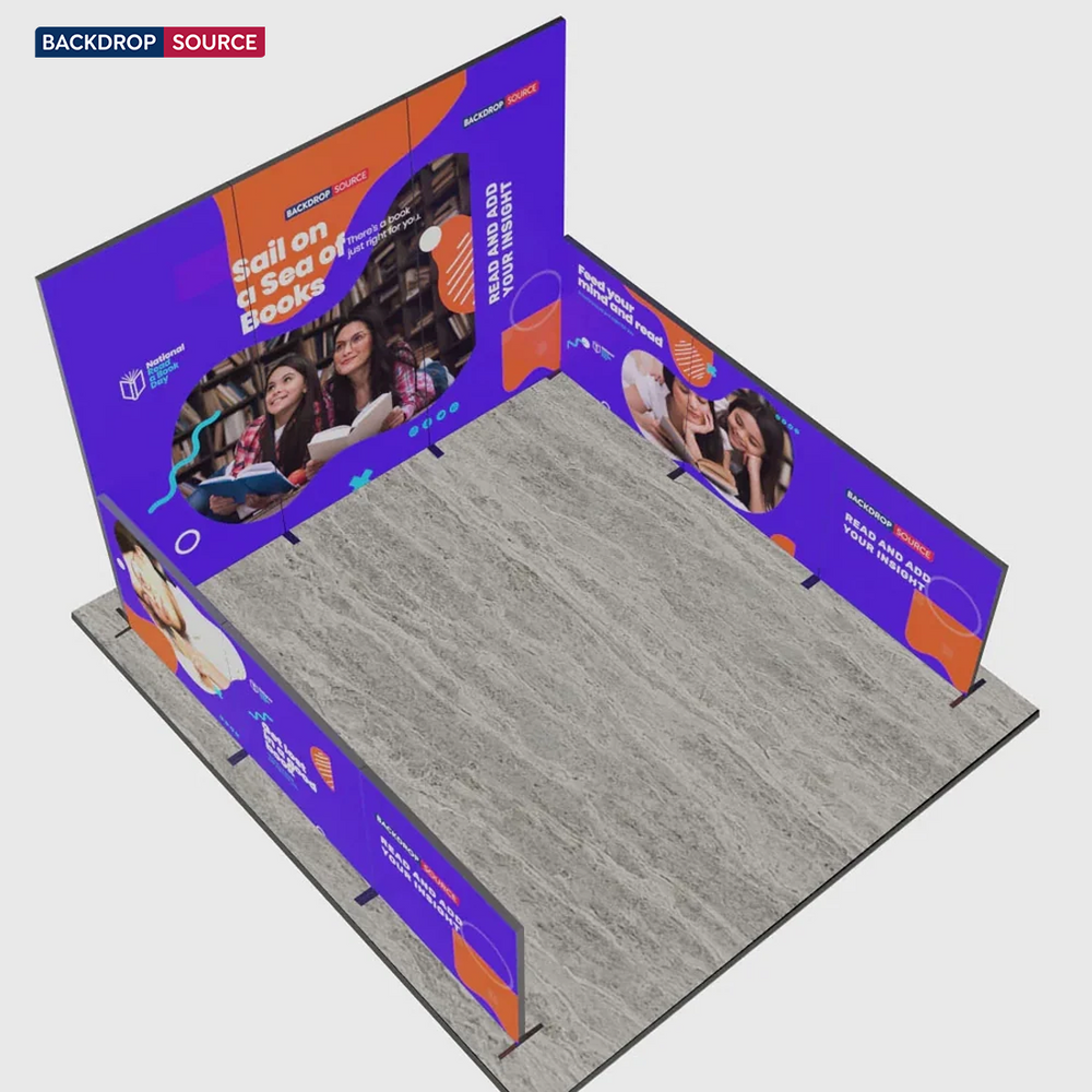 3m Folding SEG Booth Kit with U-Shape Wall & 6 Sidewalls