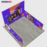 3m Folding SEG Booth Kit with U-Shape Wall & 6 Sidewalls