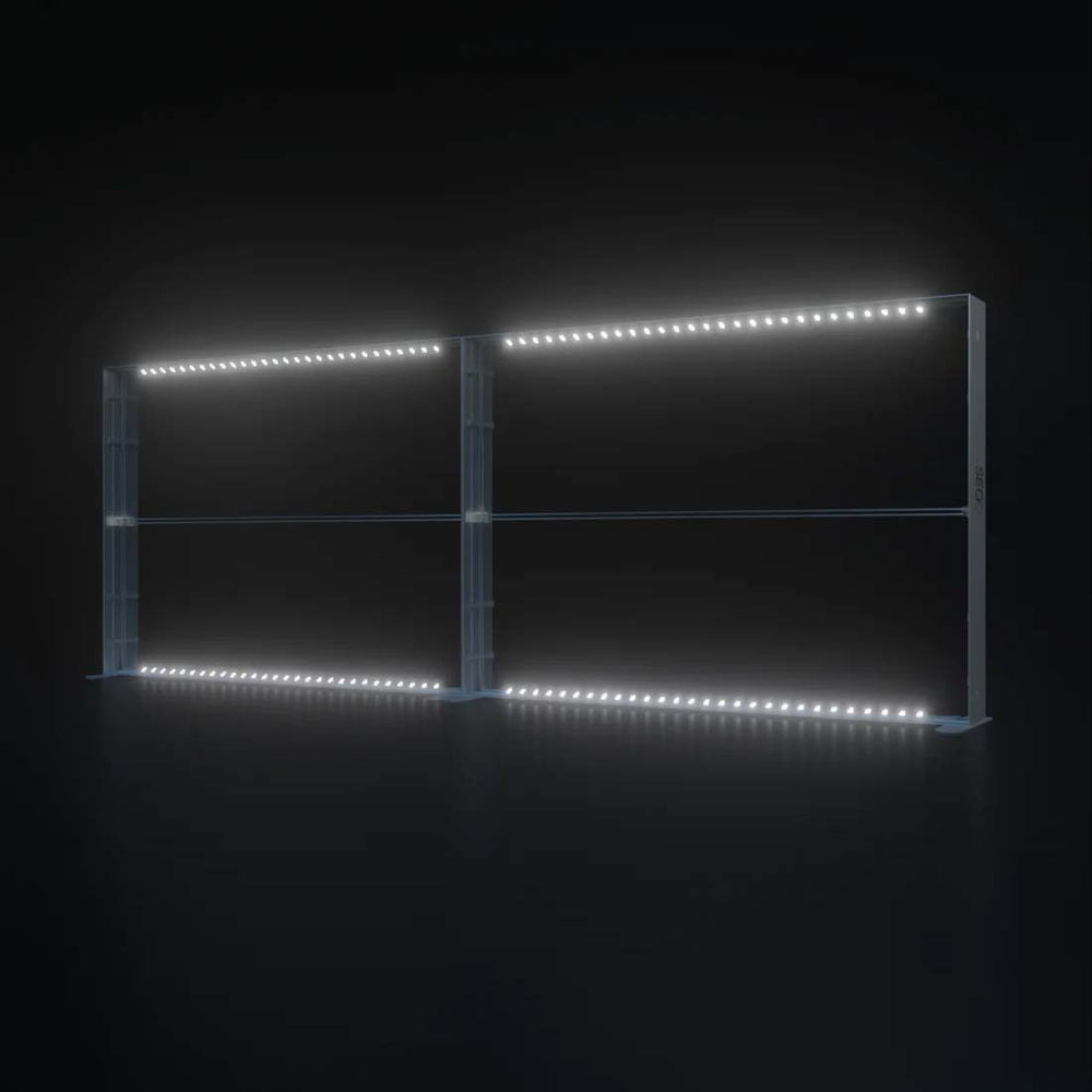 6x3m Backlit SEGO Lightbox Wall with 2 Frames