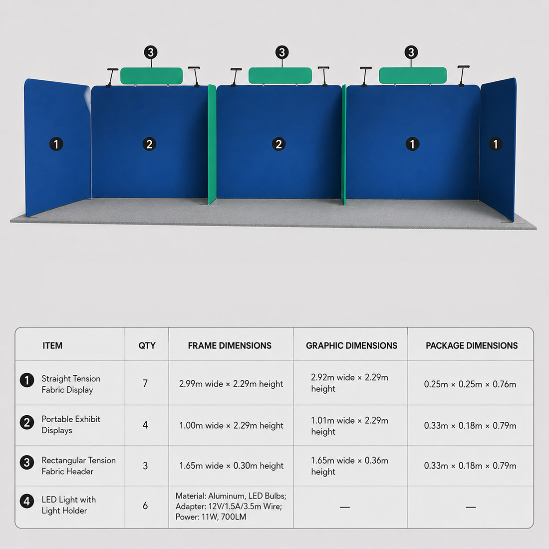 Modular Booth Kits 9m x 6m - Model 3