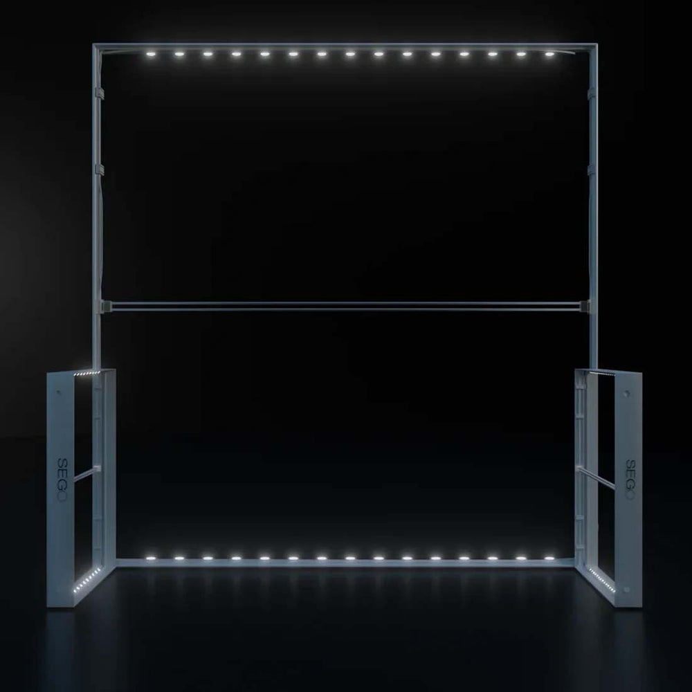 3x3m Backlit SEGO Three-Wall Booth Kit with 2 Sidewalls