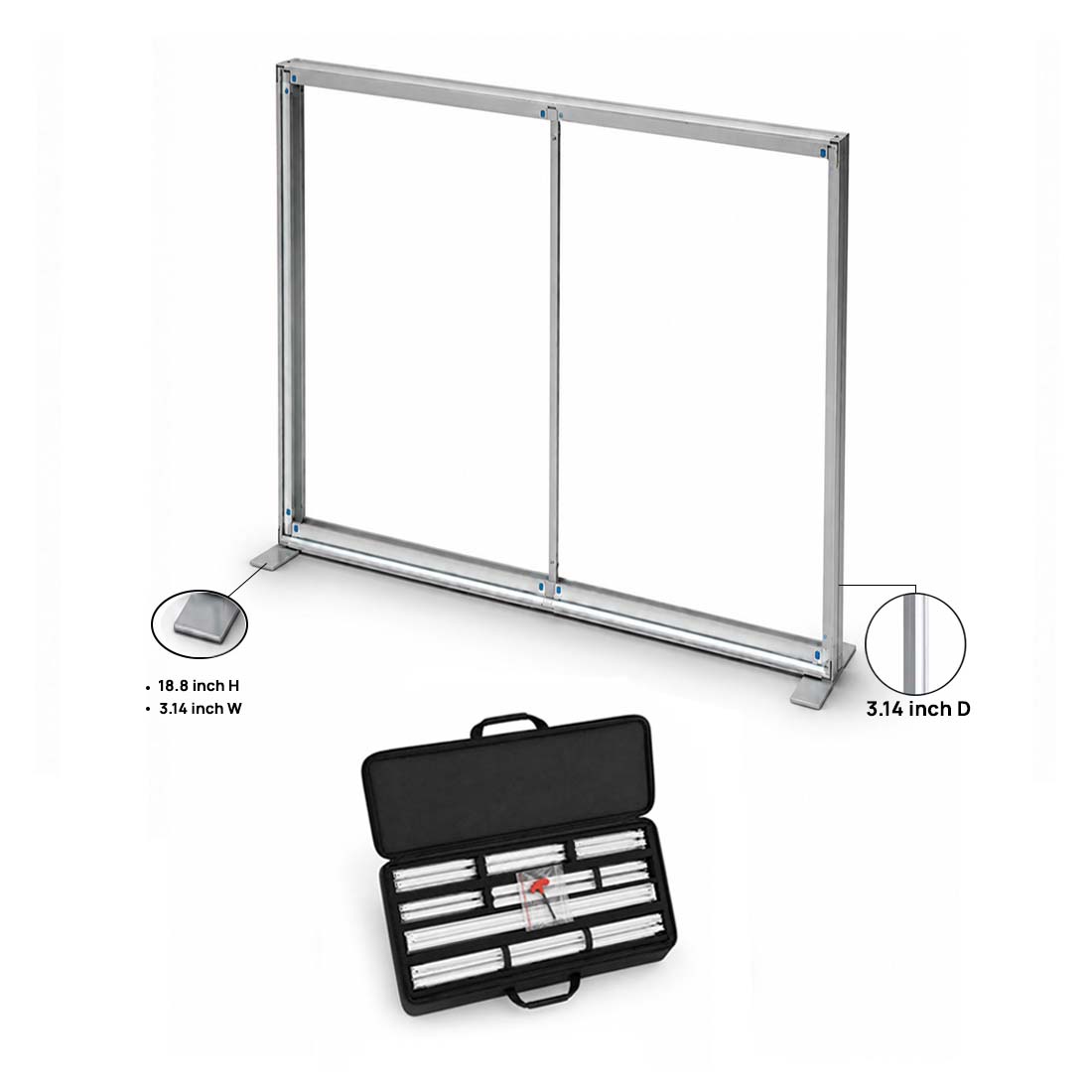 SEG Fabric Media Display - 2.4m W x 2.5m H